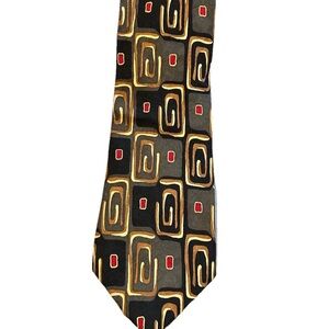 Elegant Black and Gold Patterned Tie